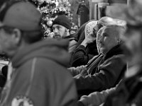 Veterans listen to a speaker at the Veterans Transition House currently housed at the rectory of the now closed St. John church on County Street in New Bedford, MA. A new building is scheduled tol be constructed in 2019.   PHOTO PETER PEREIRA